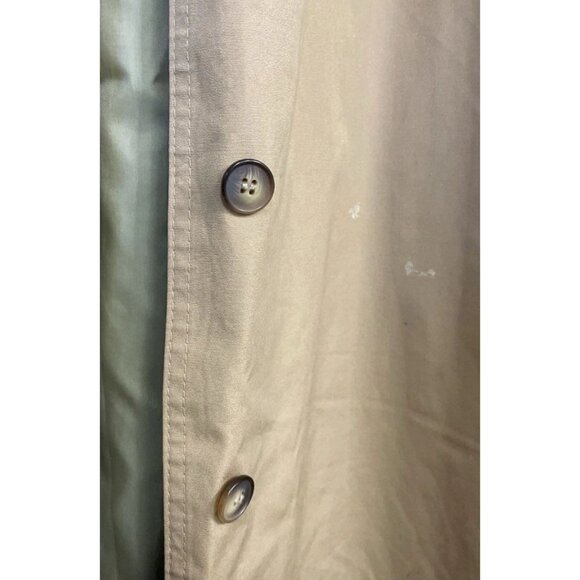 Forecaster International of Boston Vtg Khaki Tan Trench Overcoat Jacket Sz 7/8 - Picture 3 of 6
